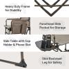 imageTIMBER RIDGE Aluminum Camping Directors Chair with Side Table Pocket Portable Folding Chair Heavy Duty Lawn Chair for Fishing Trip Picnic Concert Outdoor 400lbs Tan 2 PackTan