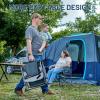 imageTIMBER RIDGE Aluminum Camping Directors Chair with Side Table Pocket Portable Folding Chair Heavy Duty Lawn Chair for Fishing Trip Picnic Concert Outdoor 400lbs Tan 2 PackNavy2 Set