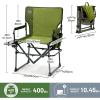 imageTIMBER RIDGE Aluminum Camping Directors Chair with Side Table Pocket Portable Folding Chair Heavy Duty Lawn Chair for Fishing Trip Picnic Concert Outdoor 400lbs Tan 2 PackGreen2 Set