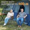 imageTIMBER RIDGE Aluminum Camping Directors Chair with Side Table Pocket Portable Folding Chair Heavy Duty Lawn Chair for Fishing Trip Picnic Concert Outdoor 400lbs Tan 2 PackTan2 Set