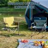 imageTIMBER RIDGE Aluminum Camping Directors Chair with Side Table Pocket Portable Folding Chair Heavy Duty Lawn Chair for Fishing Trip Picnic Concert Outdoor 400lbs Tan 2 PackNavy2 Set