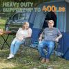imageTIMBER RIDGE Aluminum Camping Directors Chair with Side Table Pocket Portable Folding Chair Heavy Duty Lawn Chair for Fishing Trip Picnic Concert Outdoor 400lbs Tan 2 PackGrey2 Set