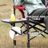 imageTIMBER RIDGE Aluminum Oversized Camping Chair Lightweight Portable Directors Chair with Side Table Detachable Side Pocket for Outdoor Camping Lawn Picnic Support 400lbs BlackRed2 Set