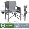 imageTIMBER RIDGE Aluminum Oversized Camping Chair Lightweight Portable Directors Chair with Side Table Detachable Side Pocket for Outdoor Camping Lawn Picnic Support 400lbs BlackGrey