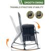 imageTIMBER RIDGE Aluminum Oversized Camping Chair Lightweight Portable Directors Chair with Side Table Detachable Side Pocket for Outdoor Camping Lawn Picnic Support 400lbs BlackGrey With Rocking