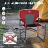 imageTIMBER RIDGE Aluminum Oversized Camping Chair Lightweight Portable Directors Chair with Side Table Detachable Side Pocket for Outdoor Camping Lawn Picnic Support 400lbs BlackRed2 Set
