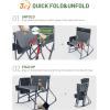 imageTIMBER RIDGE Aluminum Oversized Camping Chair Lightweight Portable Directors Chair with Side Table Detachable Side Pocket for Outdoor Camping Lawn Picnic Support 400lbs BlackGrey With Rocking