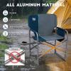 imageTIMBER RIDGE Aluminum Oversized Camping Chair Lightweight Portable Directors Chair with Side Table Detachable Side Pocket for Outdoor Camping Lawn Picnic Support 400lbs BlackBlue