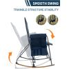 imageTIMBER RIDGE Aluminum Oversized Camping Chair Lightweight Portable Directors Chair with Side Table Detachable Side Pocket for Outdoor Camping Lawn Picnic Support 400lbs BlackBlue With Rocking