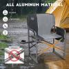 imageTIMBER RIDGE Aluminum Oversized Camping Chair Lightweight Portable Directors Chair with Side Table Detachable Side Pocket for Outdoor Camping Lawn Picnic Support 400lbs BlackGrey