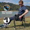 imageTIMBER RIDGE Aluminum Oversized Camping Chair Lightweight Portable Directors Chair with Side Table Detachable Side Pocket for Outdoor Camping Lawn Picnic Support 400lbs BlackBlack