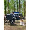 imageTIMBER RIDGE Aluminum Oversized Camping Chair Lightweight Portable Directors Chair with Side Table Detachable Side Pocket for Outdoor Camping Lawn Picnic Support 400lbs BlackBlue With Rocking