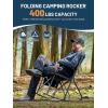 imageTIMBER RIDGE Aluminum Oversized Camping Chair Lightweight Portable Directors Chair with Side Table Detachable Side Pocket for Outdoor Camping Lawn Picnic Support 400lbs BlackBlue With Rocking