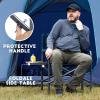 imageTIMBER RIDGE Aluminum Oversized Camping Chair Lightweight Portable Directors Chair with Side Table Detachable Side Pocket for Outdoor Camping Lawn Picnic Support 400lbs BlackBlue