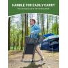 imageTIMBER RIDGE Aluminum Oversized Camping Chair Lightweight Portable Directors Chair with Side Table Detachable Side Pocket for Outdoor Camping Lawn Picnic Support 400lbs BlackGrey With Rocking