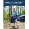 imageTIMBER RIDGE Aluminum Oversized Camping Chair Lightweight Portable Directors Chair with Side Table Detachable Side Pocket for Outdoor Camping Lawn Picnic Support 400lbs BlackBlue With Rocking