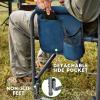 imageTIMBER RIDGE Aluminum Oversized Camping Chair Lightweight Portable Directors Chair with Side Table Detachable Side Pocket for Outdoor Camping Lawn Picnic Support 400lbs BlackBlue2 Set