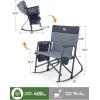 imageTIMBER RIDGE Aluminum Oversized Camping Chair Lightweight Portable Directors Chair with Side Table Detachable Side Pocket for Outdoor Camping Lawn Picnic Support 400lbs BlackGrey With Rocking