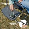 imageTIMBER RIDGE Aluminum Oversized Camping Chair Lightweight Portable Directors Chair with Side Table Detachable Side Pocket for Outdoor Camping Lawn Picnic Support 400lbs BlackBlack