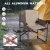 imageTIMBER RIDGE Aluminum Oversized Camping Chair Lightweight Portable Directors Chair with Side Table Detachable Side Pocket for Outdoor Camping Lawn Picnic Support 400lbs BlackTan