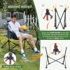 imageTIMBER RIDGE Hammock Camping Chair Oversized Swinging Chair with Adjustable Back and Seat Height Portable Folding Rocking Camping Chair for Outdoor Lawn Backyard and Patio Supports 400lbsGrey