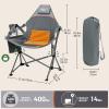 imageTIMBER RIDGE Hammock Camping Chair Oversized Swinging Chair with Adjustable Back and Seat Height Portable Folding Rocking Camping Chair for Outdoor Lawn Backyard and Patio Supports 400lbsGreyheated 2 Pack