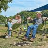 imageTIMBER RIDGE Hammock Camping Chair Oversized Swinging Chair with Adjustable Back and Seat Height Portable Folding Rocking Camping Chair for Outdoor Lawn Backyard and Patio Supports 400lbsGreen2 Pack