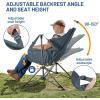 imageTIMBER RIDGE Hammock Camping Chair Oversized Swinging Chair with Adjustable Back and Seat Height Portable Folding Rocking Camping Chair for Outdoor Lawn Backyard and Patio Supports 400lbsBlue2 Pack