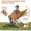 imageTIMBER RIDGE Hammock Camping Chair Oversized Swinging Chair with Adjustable Back and Seat Height Portable Folding Rocking Camping Chair for Outdoor Lawn Backyard and Patio Supports 400lbsOrange