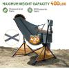 imageTIMBER RIDGE Hammock Camping Chair Oversized Swinging Chair with Adjustable Back and Seat Height Portable Folding Rocking Camping Chair for Outdoor Lawn Backyard and Patio Supports 400lbsGrey