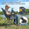 imageTIMBER RIDGE Hammock Camping Chair Oversized Swinging Chair with Adjustable Back and Seat Height Portable Folding Rocking Camping Chair for Outdoor Lawn Backyard and Patio Supports 400lbsBlue2 Pack
