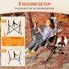 imageTIMBER RIDGE Hammock Camping Chair Oversized Swinging Chair with Adjustable Back and Seat Height Portable Folding Rocking Camping Chair for Outdoor Lawn Backyard and Patio Supports 400lbsGreyheated
