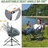imageTIMBER RIDGE Hammock Camping Chair with Adjustable Backrest Heavy Duty Folding Hammock Chair Supports 300lbs Portable Hammock Chair for Camping Travelling and Patio TanGrey