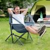 imageTIMBER RIDGE Hammock Camping Chair with Adjustable Backrest Heavy Duty Folding Hammock Chair Supports 300lbs Portable Hammock Chair for Camping Travelling and Patio TanBlue