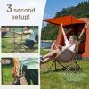 imageTIMBER RIDGE Hammock Camping Chair with Adjustable Backrest Heavy Duty Folding Hammock Chair Supports 300lbs Portable Hammock Chair for Camping Travelling and Patio TanTan 2 Set