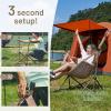 imageTIMBER RIDGE Hammock Camping Chair with Adjustable Backrest Heavy Duty Folding Hammock Chair Supports 300lbs Portable Hammock Chair for Camping Travelling and Patio TanTan