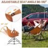 imageTIMBER RIDGE Hammock Camping Chair with Adjustable Backrest Heavy Duty Folding Hammock Chair Supports 300lbs Portable Hammock Chair for Camping Travelling and Patio TanOrange 2 Set