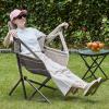 imageTIMBER RIDGE Hammock Camping Chair with Adjustable Backrest Heavy Duty Folding Hammock Chair Supports 300lbs Portable Hammock Chair for Camping Travelling and Patio TanTan