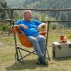 imageTIMBER RIDGE Hammock Camping Chair with Adjustable Backrest Heavy Duty Folding Hammock Chair Supports 300lbs Portable Hammock Chair for Camping Travelling and Patio TanOrange 2 Set