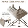 imageTIMBER RIDGE Hammock Camping Chair with Adjustable Backrest Heavy Duty Folding Hammock Chair Supports 300lbs Portable Hammock Chair for Camping Travelling and Patio TanTan 2 Set