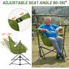 imageTIMBER RIDGE Hammock Camping Chair with Adjustable Backrest Heavy Duty Folding Hammock Chair Supports 300lbs Portable Hammock Chair for Camping Travelling and Patio TanGreen 2 Set
