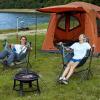 imageTIMBER RIDGE Hammock Camping Chair with Adjustable Backrest Heavy Duty Folding Hammock Chair Supports 300lbs Portable Hammock Chair for Camping Travelling and Patio TanBlue