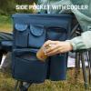 imageTIMBER RIDGE Oversized Folding Camping Chair High Back Heavy Duty for Adults Support up to 500lbs with Cup Holder Side Pocket Cooler Bag 2 PackBlue