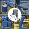 imageTIMBER RIDGE Oversized Folding Camping Chair High Back Heavy Duty for Adults Support up to 500lbs with Cup Holder Side Pocket Cooler Bag 2 PackBlue