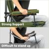 imageTIMBER RIDGE Oversized Folding Camping Chair High Back Heavy Duty for Adults Support up to 500lbs with Cup Holder Side Pocket Cooler Bag 2 PackGreen