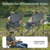 imageTIMBER RIDGE Oversized Folding Camping Chair High Back Heavy Duty for Adults Support up to 500lbs with Cup Holder Side Pocket Cooler Bag 2 PackGrey 2 Setlumbar Support