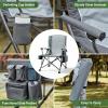 imageTIMBER RIDGE Oversized Folding Camping Chair High Back Heavy Duty for Adults Support up to 500lbs with Cup Holder Side Pocket Cooler Bag 2 PackGrey