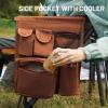 imageTIMBER RIDGE Oversized Folding Camping Chair High Back Heavy Duty for Adults Support up to 500lbs with Cup Holder Side Pocket Cooler Bag 2 PackOrange 2 Set