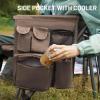 imageTIMBER RIDGE Oversized Folding Camping Chair High Back Heavy Duty for Adults Support up to 500lbs with Cup Holder Side Pocket Cooler Bag 2 PackTan