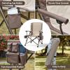 imageTIMBER RIDGE Oversized Folding Camping Chair High Back Heavy Duty for Adults Support up to 500lbs with Cup Holder Side Pocket Cooler Bag 2 PackTan